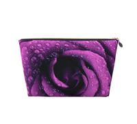 Rosa viola stampata, Borsa per il trucco Borsa per cosmetici Borsa da toilette da viaggio portatile Borsa da toilette