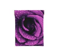 Rosa viola stampata, Spremere il portafoglio superiore da donna Borsa portaoggetti Piccola portamonete Portamonete