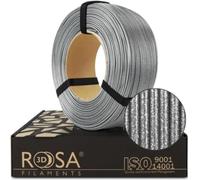 ROSA3D Filamento 1,75 mm per stampante 3d - Materiali di stampa - PETG - Filamenti per stampanti 3D - Polyethylenterephthalatglykol stmpa 3d - Glitter Brillante Argento 1kg