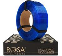 ROSA3D PETG Standard High Speed Filamento 1,75 mm per stampante 3d, Transparente Blu Refill 1kg