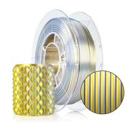 ROSA3D PLA Magic Silk Filamento 1,75 mm per stampante 3D - Materiali di stampa Leggermente lucidi Biodegradabile Filamenti PLA per stampanti 3D - Filament Printing - Oro argento, 0,3 kg Bobina