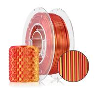 ROSA3D PLA Magic Silk Filamento 1,75 mm per stampante 3D - Materiali di stampa Leggermente lucidi Biodegradabile Filamenti PLA per stampanti 3D - Filament Printing - Fuoco, 0,3 kg Bobina