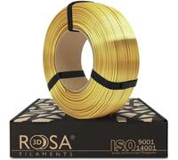 ROSA3D PLA Silk Filamenti 1.75 mm per stampanti 3D - Materiali di stampa Leggermente Lucido Biodegradabile PLA Filamento per stampante 3d - Filament 3D Printing Materials - Oro, 1 kg Ricarica