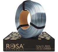 ROSA3D PLA Silk Filamenti 1.75 mm per stampanti 3D - Materiali di stampa Leggermente Lucido Biodegradabile PLA Filamento per stampante 3d - Filament 3D Printing Materials - Acciaio, 1 kg Ricarica