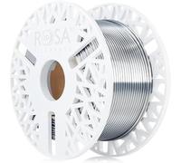 ROSA3D PLA Silk Filamenti 1.75 mm per stampanti 3D - Materiali di stampa Leggermente Lucido Biodegradabile PLA Filamento per stampante 3d - Filament 3D Printing Materials - Argento, 0,5 kg Bobina