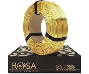 ROSA3D PLA Silk Filamenti 1.75 mm per stampanti 3D - Materiali di stampa Leggermente Lucido Biodegradabile PLA Filamento per stampante 3d - Filament 3D Printing Materials - Oro, 1 kg Ricarica