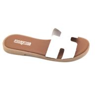 RosaeRosa 5436570 ciabatta pelle bianca fondo gomma C