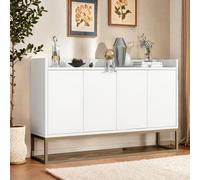 Rosahqnda Credenza moderna 4 ante senza maniglie armadio S soggiorno Sala da pranzo e cucina 120x30x80 cm