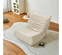 Rosahqnda poltrona a sacco Divano da terra Poltrona da terra Schienale Teddy Velluto Poltrona relax Divano pigro poltrona a sacco per camera da letto