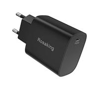 Rosaking USB C Caricatore, Caricabatterie Rapido PD 20W per iPhone14 Pro/Pro Max/14/Plus,13 Pro/Pro Max/mini/13,SE/12 Pro/12 Pro Max/mini/12,11 Pro/Pro Max,nero (senza linea)