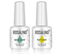 ROSALIND 15ML Smalto Semipermanente Base e Top Coat,2pcs Set Gel Colori Unghie Grigio per Manicure Smalti Semipermanente (base&top coat)