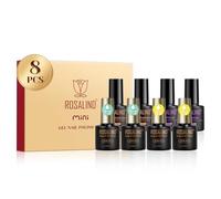 ROSALIND Base e Top coat Semipermanente Unghie, 8 Pezzi Primer e Disidratato Set Soak Off UV LED Nail Art Manicure Kit