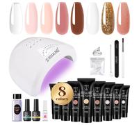 ROSALIND Gel Estensione per Unghie kit Completo, 8 Colore10ml Poly Nail Gel Kit