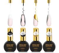 ROSALIND Gel Liner Nail Art Nero Bianco Oro Argento 4 Colori 10ML