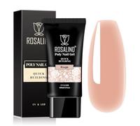 ROSALIND Ricostruzione Gel, Poly Acrilico Ispessente 60ml, Extension per Unghie per Principianti e Professionisti Manicure da Salone, Rouge