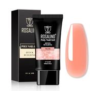 ROSALIND Ricostruzione Unghie Gel, Rosa Corallo Chiaro Poly Nail Gel Acrilico per Unghie Ispessente 60ml, Nude Gel Extension per Unghie per Principianti e Professionisti Manicure da Salone