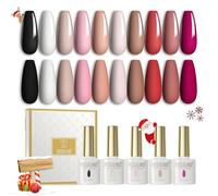 ROSALIND Smalti Semipermanenti Nero Bianco Rosa Rosso Nudo10 Colori Smalto Semipermanente per Unghie UV LED Semipermanente Unghie Soak Off Nail Polish San Valentino