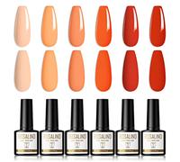 ROSALIND Smalti Semipermanenti Per Unghie 8ml Semipermanente Unghie Nude Rosso Arancio Semipermanente Unghie Colori 6 Colori UV LED Smalto Gel Smalti Gel Per Unghie
