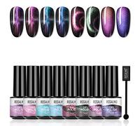 ROSALIND Smalto Semipermanente Cat Magnetico Gel Smalto per unghie gel per Gatti Chameleon Magnetico Phantom Magnetico Cat Eye Soak Off UV LED Gel Polish Mini 8pzs