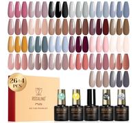 ROSALIND Smalto Semipermanente Unghie, 30 Pezzi Bianco Marrone Viola Avena Colori Smalti Semipermanenti per Unghie, Mini Smalto Gel Glitter Colori Soak Off UV/LED Autunnali Invernali Manicure