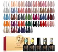 ROSALIND Smalto Semipermanente Unghie, 36 Pezzi Marrone Rosso Arancione Viola Colori Smalti Semipermanenti per Unghie, Mini Smalto Gel Verde Blu Grigio UV/LED Autunnali Invernali Manicure
