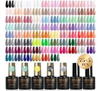 ROSALIND Smalto Semipermanente Unghie, 80 Pezzi Bianco Rosso Blu Verde Viola Colori Smalti Semipermanenti per Unghie Rosa Grigio Oro, UV/LED Mini Smalto Gel Unghie Manicure Regalo