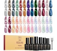 ROSALIND Smalto Semipermanente Unghie Magnetico 30 Pezzi Viola Blu Verde | Rosso Rosa Cat Eye Smalti Semipermanenti per Unghie con Magnete, Soak Off UV/LED Smalto Gel Unghie Magnetico Manicure Regalo