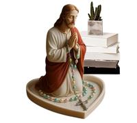 Rosarie - Rosario Cattolico Di Gesù Dalla Resina Sintetica | Porta Di Stoccaggio Multifunzionale Per Uomini Insegnanti Studenteschi Alla Scrivania Idea Regalo Per Ufficio Soggiorno Natale