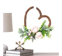 Rosario a forma di cuore con fiori da 35 cm, a forma di cuore, realizzato a mano, per mobili da cucina