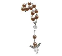 Rosario cattolico in acciaio inossidabile con ciondolo, perle di preghiera resistenti e ipoallergeniche per ragazze adolescenti, donne adulte, ideale per preghiera, battesimo, prima comunione, regalo
