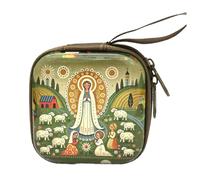 Rosario cattolico Sacchetti Portamonete Perline Titolari Borsa con Cerniere Scatola di Immagazzinaggio Gioielli Religiosi per Collana Sacchetto Cattolico, E, Taglia unica