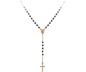 Rosario Classico AG925 - Cristalli Grigi, Colore: Rosè - Amen Collection