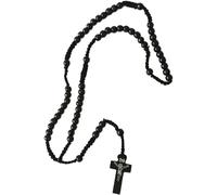 Rosario con croce di Gesù, unisex, in legno, per il primo rosario, comodo e pratico