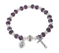 Rosario con croce elastica, gioiello ornamentale, accessorio decorativo per donne e uomini, decorazione a mano, rosario per uomini cattolici