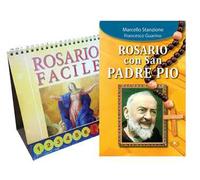 Rosario con San Padre Pio. Ediz. a caratteri grandi. Con un rosario da tavolo composto da 40 schede da sfogliare con un cursore a piè di pagina aiuta a recitare correttamente ogni decina