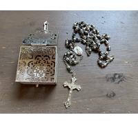 Rosario e croce di Gerusalemme, regalo Gesù Terra Santa Israele