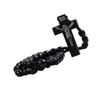 Rosario in legno fatto a mano con texture fine, adatto per preghiera, portatile, religioso, regalo speciale per amici, rosario all'aperto, Misura unica, come descritto, come descritto