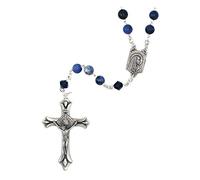 Rosario in sodalite con gemme e cristalli Swarovski Elements