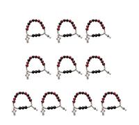 Rosario in vetro alla moda con ciondolo a forma di rosario con simbolo religioso