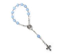 Rosario per battesimo, in argento Sterling, per bambine, Argento sterling, Cristallo