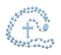 Rosario - Rosario in nylon e plastica, confezione da 100 rosari, colore: Blu