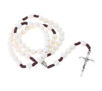 Rosario rotondo con perline acriliche cattoliche religiose