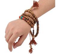 Rosario tibetano, perle tibetane Chakra 108 perle tibetane Perline naturali Buddha buddista Bracciale elastico