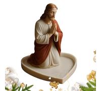 Rosary Holder Stand, Prayer Beads Display, Vintage Catholic Decor, Sturdy Desktop Frame, Elegant Compact Design, Ideal for Nightstand Display, Bookshelf Accent, Home Prayer Area and Bedroom Decoration