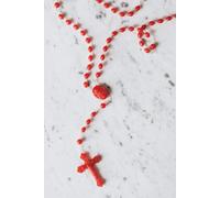 Rosary on Marble Journal: Hardcover, 6 x 9 Inches, 180 Pages, Lined Notebook, Matte Finish. Religious Christian Catholic. Red Cross Rosary