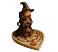 Rosarys - Halloween Girls Jewelry Holder con motivo religioso, supporto di archiviazione cristiano, souvenir spirituale, elegante organizzatore rosario con design creativo per la famiglia femminile