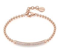 BRACCIALE MORBIDO CON SFERE E ZIRCONI DONNA ROSATO