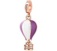 Rosato Charm a forma di mongolfiera da donna collezione Storie. Gioiello in argento 925 con placcatura in oro rosa e zirconi. La referenza è RZ204