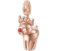 Rosato Charm da Donna collezione Storie. Gioiello in argento 925 con placcatura in oro rosa e diamanti. Ha come simbolo una renna. La referenza è RZLE058