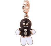 Rosato Charm da Donna Collezione Storie. Gioiello in Argento 925 con placcatura in Oro Rosa e Diamanti. Ha Come Simbolo Un Biscotto. La referenza è RZLE059